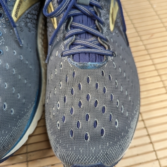 Brooks Glycerin 17 Men\'s Running Shoes Gray/Navy Blue/Gold Size 14 US D (Medium) main image 4